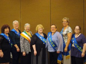 The new Michigan State Board was proud to be installed by Patricia O’Connell, our LAOH National President. L-R: Kathleen Capman, Catholic Action; Dianne Mankel, Missions & Charities; Patricia O’Connell, National President; Barb Weir, President; Stacey Blair, Vice President; Maureen Kelly, Secretary and Brigid Taylor, Historian. Missing from photo, Marna Adamian, Historian.